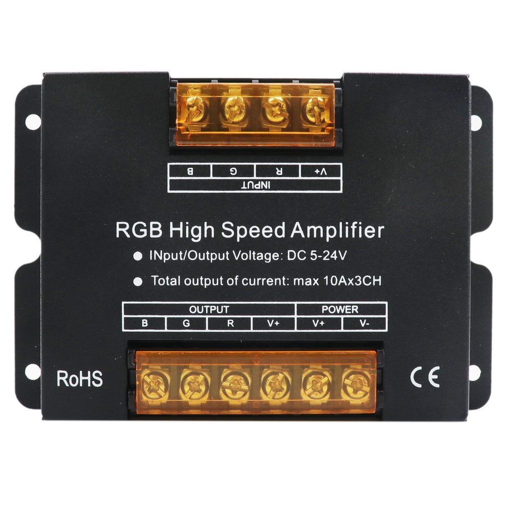 LEDENET CCT RGB 3CH Channel High Speed Power Amplifier 30A Data Signal Repeater DC12V/24V for 2PIN 3PIN 4PIN CCT RGB LED Strip Lights Module Lights