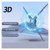 60cm 4 Blades 3D Hologram Fan, 2500x640 Projector With APP 640pcs LED Beads 4GB Memory Card For Business Shop For Halloween,Christmas view 4