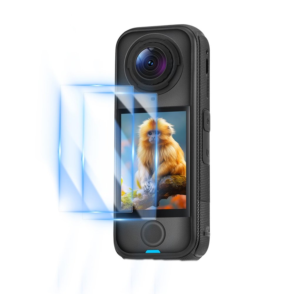 2 Pack Screen Protector for Insta360 X4 Air, 9H Hardness Tempered Glass Full Coverage Protective Film Ultra HD Anti-Fingerprint Films for Insta 360 X4 Air Action Camera