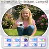 Instant Print Camera for Kids, 1080P Instant Digital Print Cameras for Toddler, Portable Toy for 4 5 6 7 8 9 10 Year Old Girl, Christmas Birthday Gifts for Girls Boys with SD Card White view 2