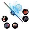 42cm 3D Hologram Display Fan, Two Blades Led Light 3d Holographic Naked Eye Stereo For Halloween,Christmas view 2