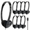 CNSZSLZ USB C Headphones Bulk 20 Pack for Classroom School Kids,USB Type C Headphones Class Set Compatible with Pad Smartphones Black (B) view 1