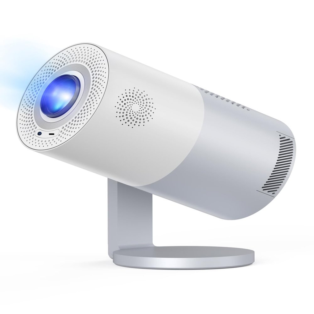 Mini Projector Portable,410 ANSI lumen Projector,Native 1080P Fully Sealed Optical Engine Support 4K ,Auto Focus,WiFi Bluetooth Projector for Home & Outdoor,Smart Screen Video Projector