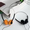 2Pcs Retro Over-Ear Headphone,Vintage Feelings Underwire Headphones,Hi-Fi Stereo Earphone Headset,Retro Lightweight Earphones,Headphone,for Most Mobile Phones Playback Pevices (OrangeBlack) view 2