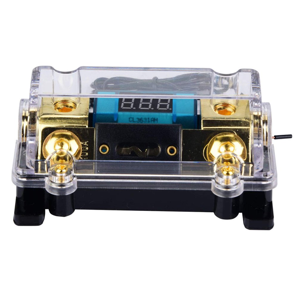 Yctze 24V 100A Car Audio Digital Breaker Holder with LCD Display | Compact Distribution Block for Power Amplifiers | Effective Circuit Protection