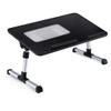 Adjustable Laptop Stand with USB Cooling Fan, Soft Hand Rest, Folding Legs - Portable Bed Tray Table for Work and Writing view 1