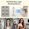 WINTOO Blue Light Glasses for Woman Men | 99% Blue Light Blocking Glasses | Computer Glassess | Gaming | TV Phone Screen Reader Square Frame | Anti Eyestrain & UV Glare,1 Pack view 3