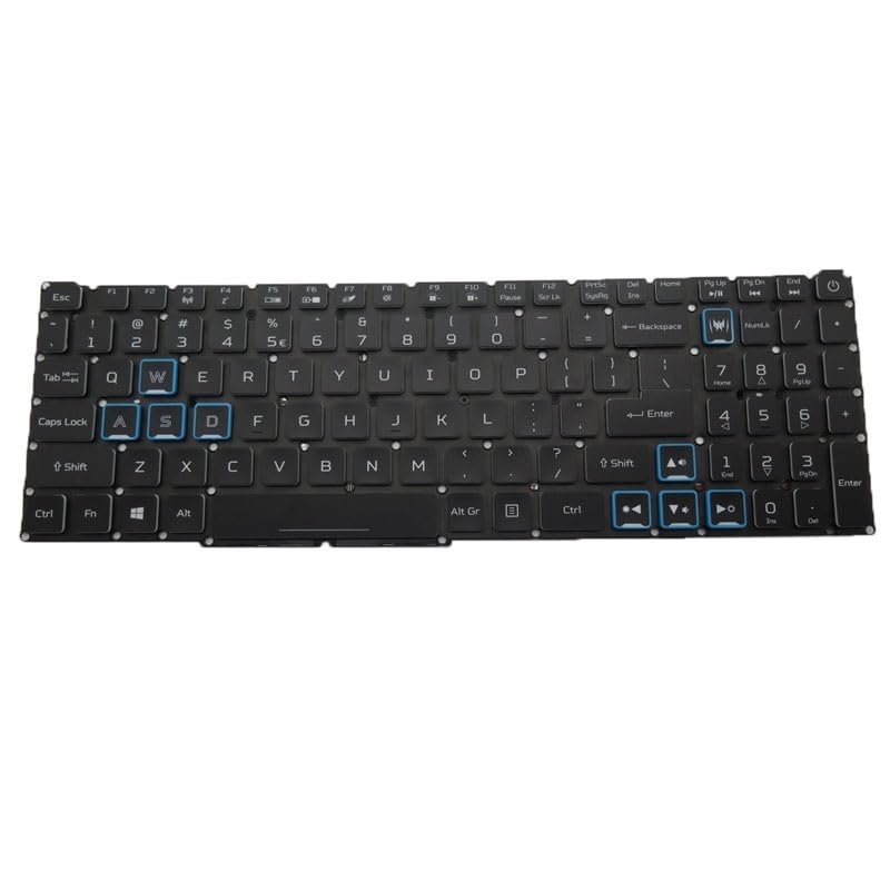 RGB Backlit Keyboard for ACER Nitro 5 AN517-41-R66T NH.QAREK.007 United Kingdom UK/GB Black Colourful Backlit New Compatible Laptop