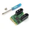 KEXIAO A+E to Double Port SATA3.0 Expansion Card ASM1061 WiFi for 2230 Adapter Card Module for PC Computer view 1