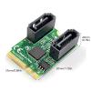 KEXIAO A+E to Double Port SATA3.0 Expansion Card ASM1061 WiFi for 2230 Adapter Card Module for PC Computer view 4
