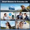 AI Smart Glasses with Camera, 8MP 4K/1080P Video Recording Glasses, Real-Time Translation, AI Voice Assistant & Object Recognition, Open-Ear Audio, Photochromic UV400 Lenses for Travel & Business view 2