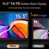 15.3" Laptop Screen Extender, Ultra-thin Portable Monitor FHD 1080P IPS, Dual Screen Extra Travel Monitor for Laptops 13-17" with USB-C/HDMI Port, Plug & Play for Windows/Mac/Android/Switch/PS view 2