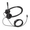 Keenso Binaural Telephone Headset Noise Cancelling Phone Earpiece for Telemarketing, with Mic, ABS, Black view 1