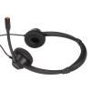Keenso Binaural Telephone Headset Noise Cancelling Phone Earpiece for Telemarketing, with Mic, ABS, Black view 4