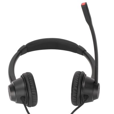 Keenso Comfortable Binaural RJ9 Office Phone Headset with Speaker Volume Adjustment for Easy Use in Call Centers, Black
