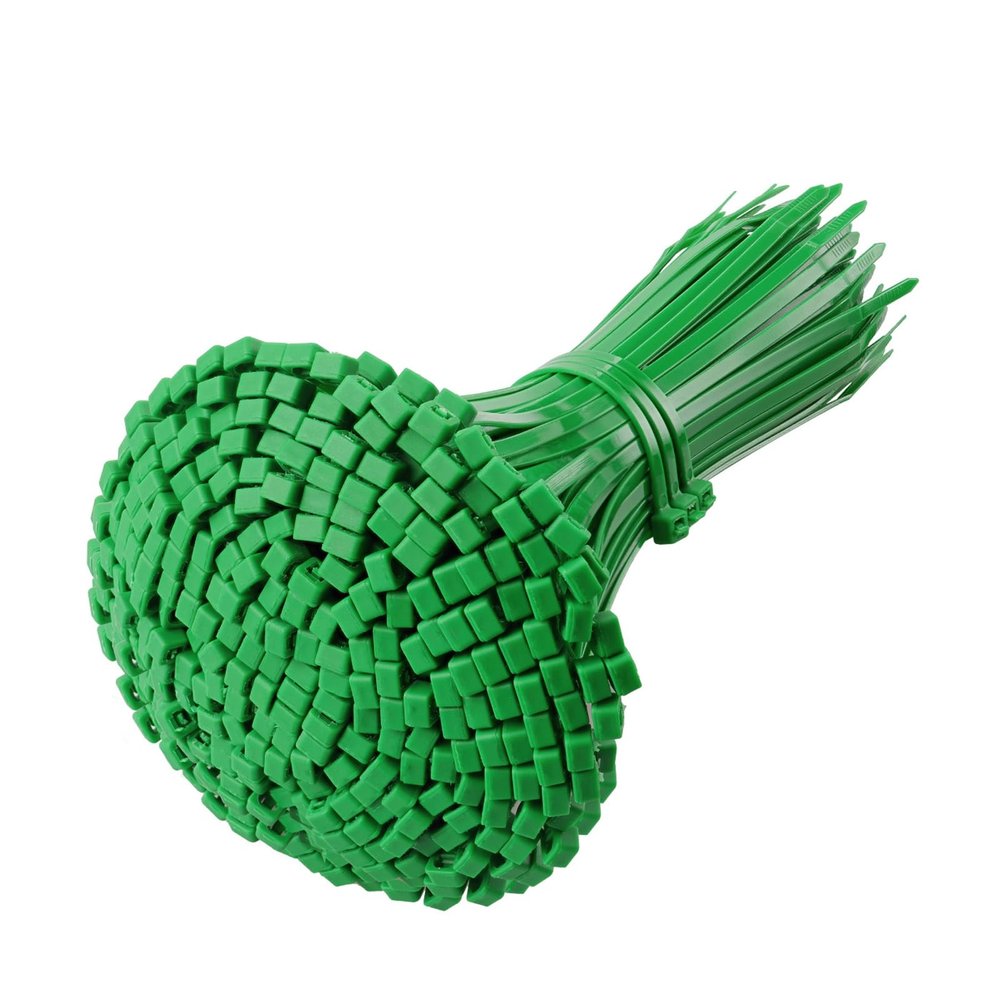 100 Pcs Nylon Zip Ties, UV Resistant Self Locking Zip Tie Heavy Duty Plant Ties Cable Tie for Christmas Garden Plants Fence Holiday Lights Green S
