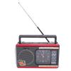 VBESTLIFE Retro Radio, Bluetooth Speaker with FM AM SW Reception, Portable Multifunctional Radio with Clock and Flashlight, for Indoor Outdoor Use (Red) view 1