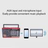 VBESTLIFE Retro Radio, Bluetooth Speaker with FM AM SW Reception, Portable Multifunctional Radio with Clock and Flashlight, for Indoor Outdoor Use (Red) view 4
