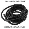 Black Spiral Hydraulic Hose Guard Cable Protection Wrap,16.4 FT Length for Hoses, Flexible High Density Polyethylene Sleeve for Industrial Pneumatic and Wiring Applications(D-10mm) view 4