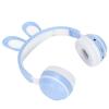BAFOVY Rabbit Headphones Foldable Over Ear Headset with LED Light Adjustable Headband 12H Playtime for Kids Girls Boys Age 3+ (Blue) view 3
