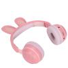BAFOVY Rabbit Headphones Foldable Over Ear Headset with LED Light Adjustable Headband 12H Playtime for Kids Girls Boys Age 3+ (Pink) view 3