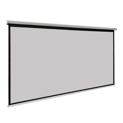 100 Inch 16:9 Hand Projector Screen Matte Gray Fabric Fiber Glass 3D Wall Mounted Curtain for Home Theater