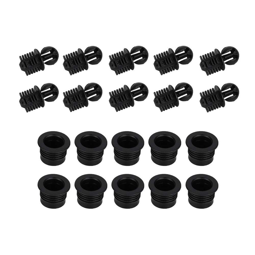 Estink 10 Pairs Speaker Net Cover, Frame Snap Fastener Fixing Buckle Clips Fasteners Decorative Rubber Plastic Clips with Size for Small Speakers Installation