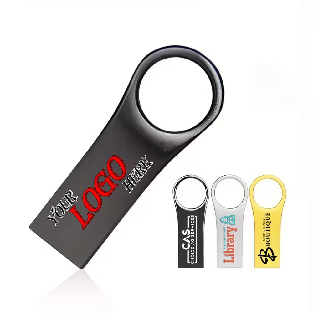 Custom USB 2.0 Personalized Flash Drive 512MB, 500Pcs High-Speed Memory Sticks with Printed Logo/Text, Bulk Promotional Thumb Drives for Company AD/Education/Wedding/Corporate Events