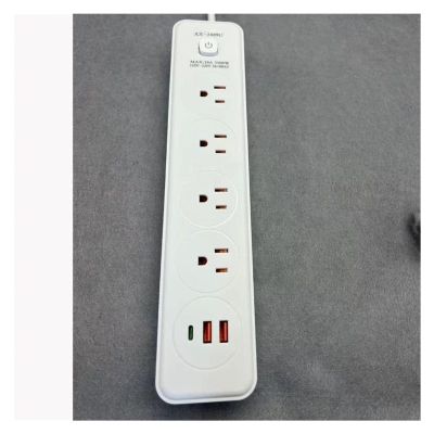 American standard multi-function smart socket USB + type-c fast charging socket Taiwan wiring board expansion jack(5m)