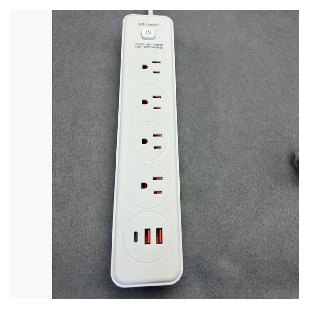 American standard multi-function smart socket USB + type-c fast charging socket Taiwan wiring board expansion jack(5m)