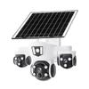 Tangxi 4G LTE Solar Security Camera, Triple Lens Solar 360 Dome Camera, Three Cam in One, No WiFi Needed, Motion Detection, Night Vision (AsiaPacific Version) view 1