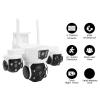 Tangxi 4G LTE Solar Security Camera, Triple Lens Solar 360 Dome Camera, Three Cam in One, No WiFi Needed, Motion Detection, Night Vision (AsiaPacific Version) view 2