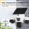 Tangxi 4G LTE Solar Security Camera, Triple Lens Solar 360 Dome Camera, Three Cam in One, No WiFi Needed, Motion Detection, Night Vision (AsiaPacific Version) view 3