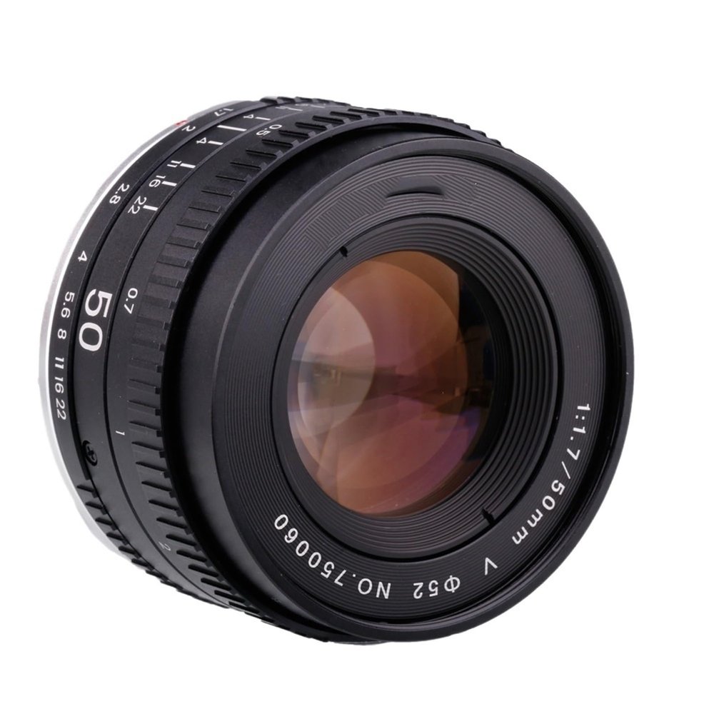 Compatible for Canon EF Mount 50mm F1.7 Full Frame Manual Focus Prime Lens(F)
