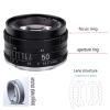 Compatible for Canon EF Mount 50mm F1.7 Full Frame Manual Focus Prime Lens(F) view 4