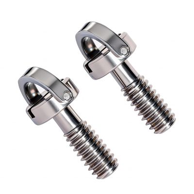 AIToWisely 1/4"-20 Camera Long Screw (2-Pack)  17mm Extra Length, Stainless Steel D-Ring & Flat Head Fixing Screws for Camera Tripod/Monopod Quick Release Plate, Hand-Tighten Design