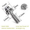 AIToWisely 1/4"-20 Camera Long Screw (2-Pack)  17mm Extra Length, Stainless Steel D-Ring & Flat Head Fixing Screws for Camera Tripod/Monopod Quick Release Plate, Hand-Tighten Design view 3