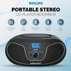 Philips CD Player Boombox, Dynamic Bass Boost with Bluetooth, FM Radio, USB Playback & AUX Input, Portable Top-Loading Boombox, Clear Stereo, RW/MP3 Compatible (Black) view 2