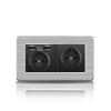 16A Black EU Standard Wall Sockets and Switches Stainless Steel Panel with Children Protective Door with USB Power Outlet(Type4) view 3
