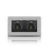 16A Black EU Standard Wall Sockets and Switches Stainless Steel Panel with Children Protective Door with USB Power Outlet(Type4) view 4