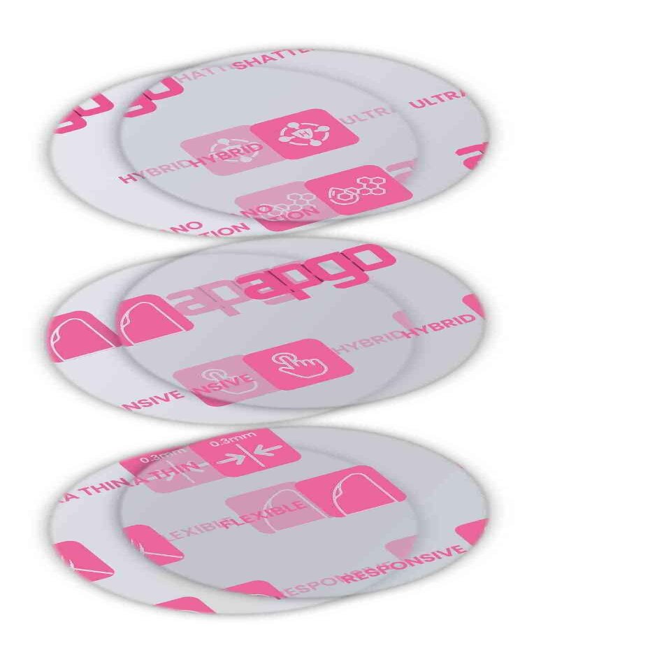 apgo 6x Ultra-Clear Hybrid protective glass compatible with Overmax Touch 2.6, flexible nano glass, great replacement for tempered glass, scratch-resistant, full glue