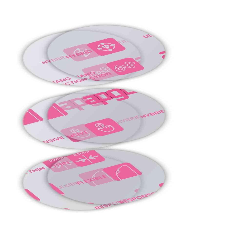 apgo 6x Ultra-Clear Hybrid protective glass compatible with Guess Connect Touch C1002M1, flexible nano glass, great replacement for tempered glass, scratch-resistant, full glue