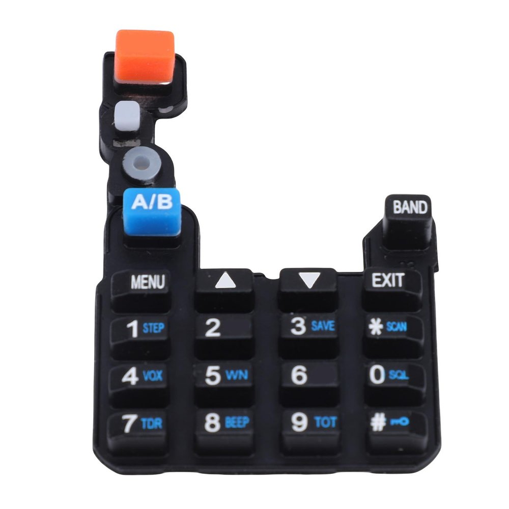 ASHATA Numeric Keypad Keyboard for -5R -5RA -5RC -5RE Series, Replacement Radio Number Keyboard Silicone Keypad 10PCS
