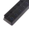 7 Port USB Hub Individual On Off Power Switches Splitter Extension Adapter Efficient Converter Compact USB Hub view 4