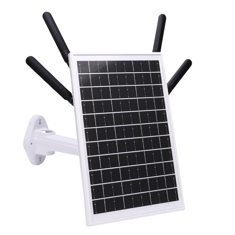 Keenso IP66 Water Proof Solar WiFi Extender with SIM Card Slot for Stable Connectivity, for in Remote Locations (Black Antennae)