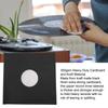 12 Inch Record Kraft Paper Jackets, Matte Black 350gsm Thick Cardboard Record Covers, Outer Sleeves with Die Cut Center Hole for 33 Records, t view 4
