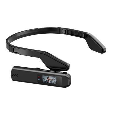 VBESTLIFE 2.7K FPV Head Mounted Camera, Handfree Wearable Vlog Video Camera, 26g Lightweight, 120Min, WiFi App Control, for Walking Travel Cycling (Without Memory Card)