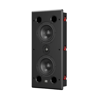 OSD Black T65-MKII in-Wall LCR Speaker with Dual 6.5" Carbon Fiber Drivers, Titanium Dome Tweeter (Single)