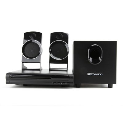 Emerson ED-8050 2.1 Channel Home Theater DVD Player and Surround Sound System with Subwoofer, HDMI Output, USB Playback, and Dual Speakers Ideal for Immersive Movie and Music Experience (Renewed)