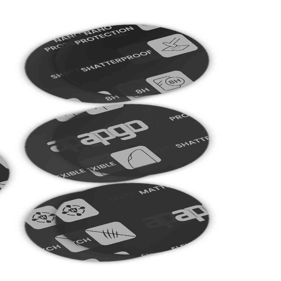 apgo 6x MATTE Hybrid protective glass compatible with Mobvoi TicWatch Pro 3 GPS, flexible nano glass, great replacement for tempered glass, scratch-resistant, full glue